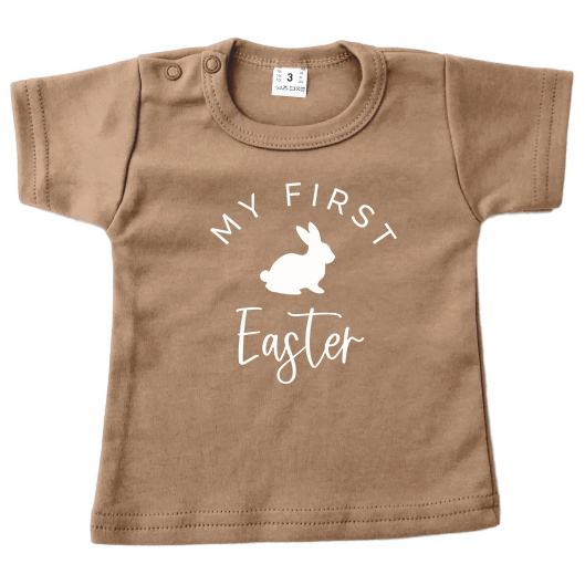 baby shirt pasen first easter met konijn mokka.jpg