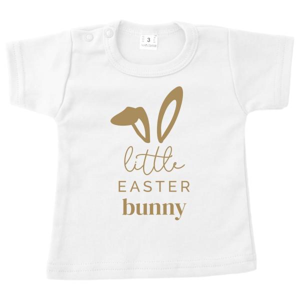 baby shirt pasen little easter bunny wit opdruk zand.jpg