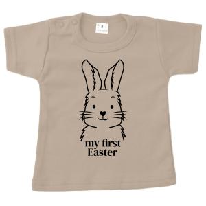 baby shirt pasen my first easter big bunny zand opdruk zwart.jpg