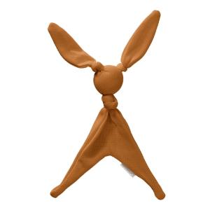 cotton baby knuffelkonijn wafel roest.jpg
