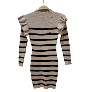 jurk streep knit beige.png