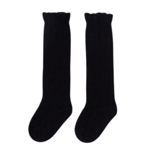knie sokjes lace zwart.png