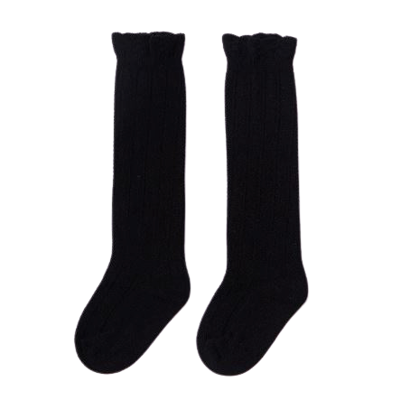 knie sokjes lace zwart.png