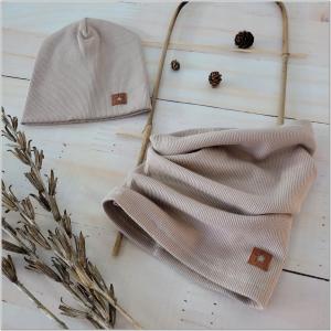 rib muts colsjaal beige zand kind.jpg