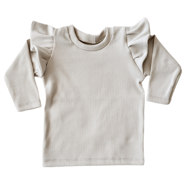ruffle shirt rib zand beige meisjes babyvibe.png