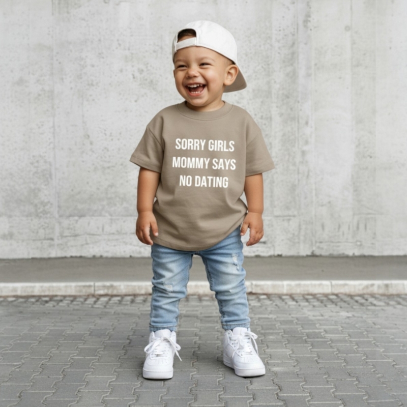 shirt jongen met tekst sorry girls mommy says no dating