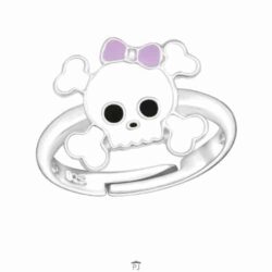 Zilveren kinderring Skull - Afbeelding 1