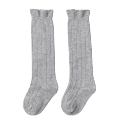 Knie Sokjes Lace Grijs - Afbeelding 1