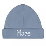 Mutsje Newborn met Naam Grey Blue