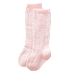 Gebreide Kniesokjes Baby Pink - Afbeelding 1