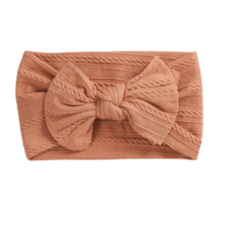 haarband strik dark peach Haarband Vintage Dark Peach - Afbeelding 1