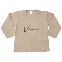 Shirt Naam Retro Zand - Afbeelding 1