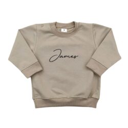 Sweater Naam Retro Zand - Afbeelding 1