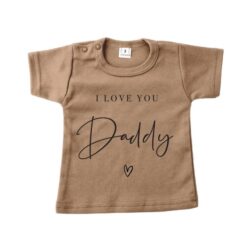 shirt kort mokka love you Shirt Love you daddy - Afbeelding 2