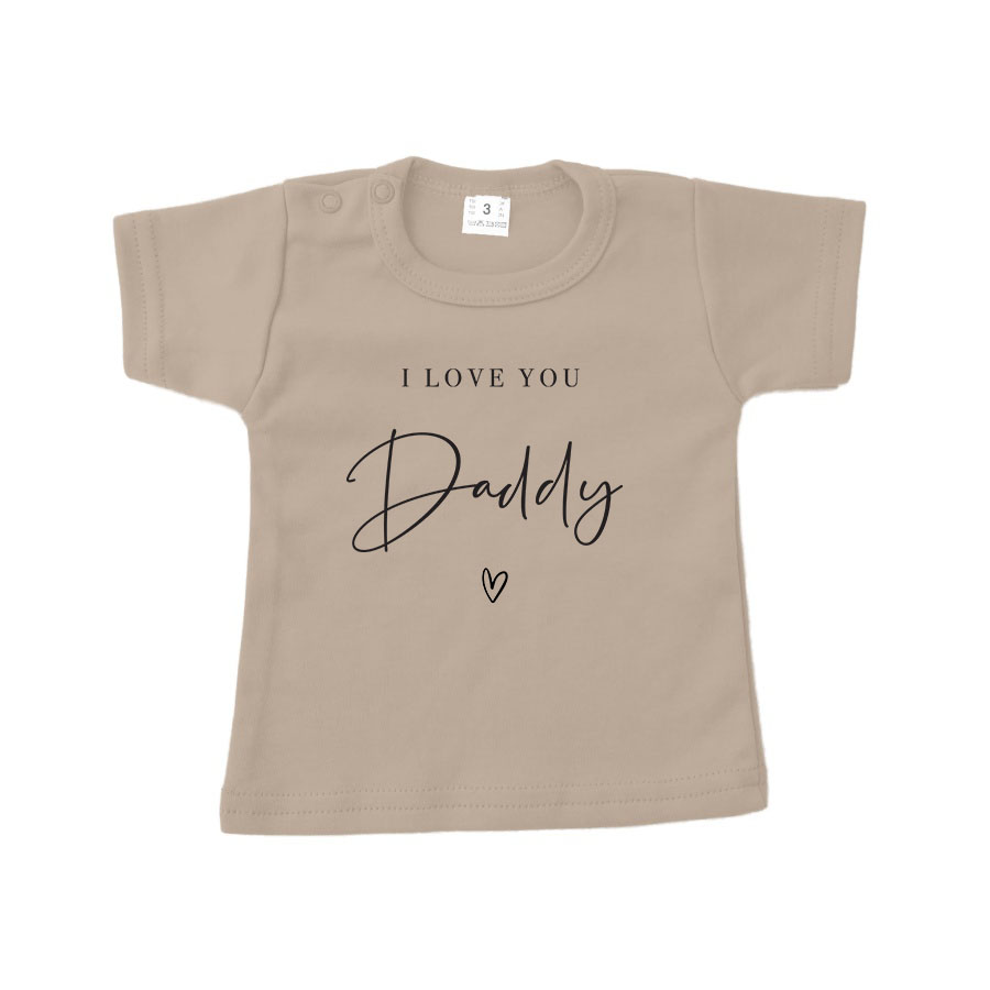 shirt kort zand love you daddy