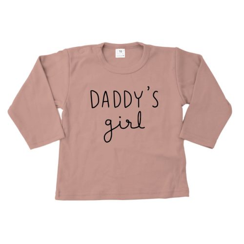 shirt roze daddys girl handwrit
