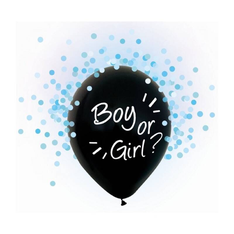 gender-reveal-ballon-confetti-blauw gender reveal ballon confetti blauw