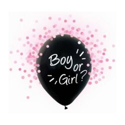 Gender Reveal Confetti ballon roze - Afbeelding 1