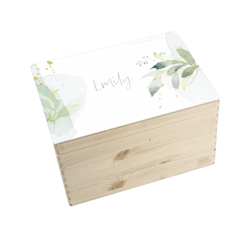 herinneringskist aquarel green gold