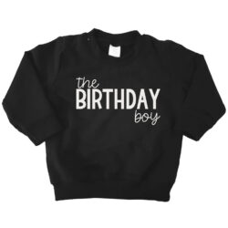 sweater birthday boy zwart Sweater the Birthday Boy - Afbeelding 1