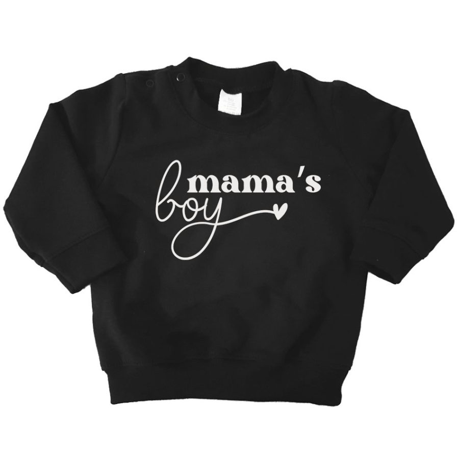 sweater mamas boy hart zwart