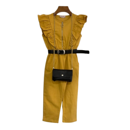 jumpsuit mustard