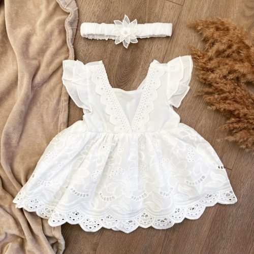jurk meisjes broderie wit