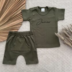 Pocket set khaki naam retro - Afbeelding 1