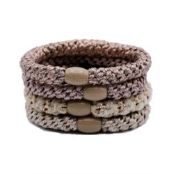 BANDITZ haarelastiek en armbandje beige dove - Afbeelding 1
