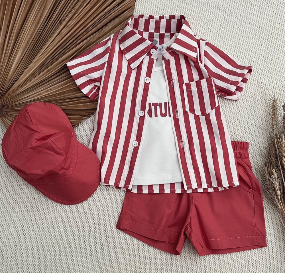 jongens-set-zomer-petit-aventurier-rood-4delig