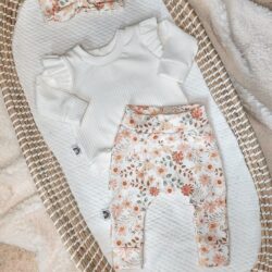 Little Adventure Set ruffle perzik bloemen - Afbeelding 1