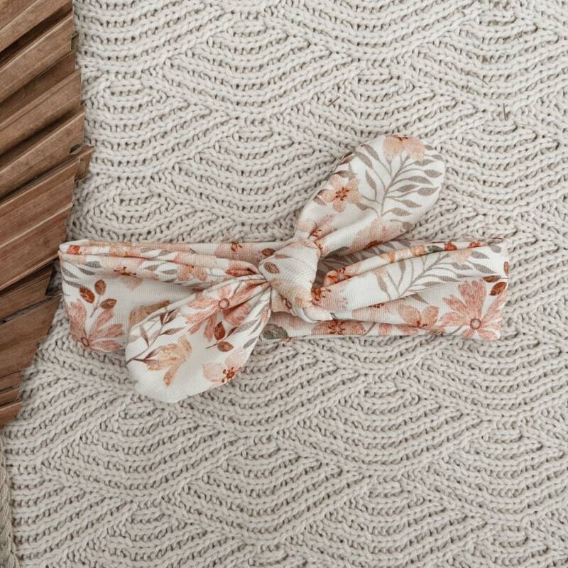 haarband bloemen perzik