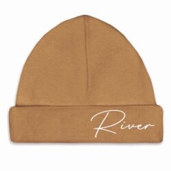 Babymutsje met Naam retro sand - Afbeelding 1