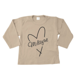 shirt hart la naam Little Adventure Shirt hartjes met naam - Afbeelding 1