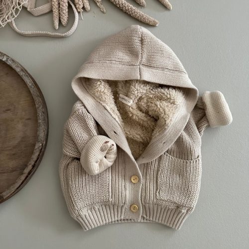 knitted jacket cream