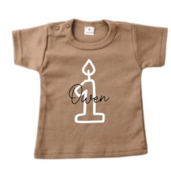 shirt mokka 1 jaar Little Adventure shirt 1 Jaar naam - Afbeelding 3