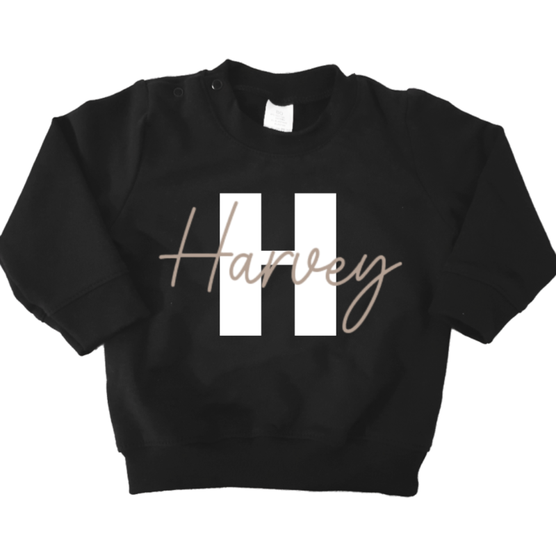 sweater zwart letter