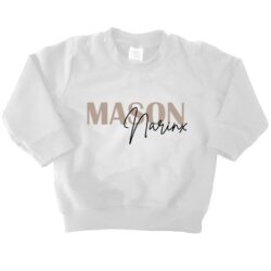 achternaam sweater wit