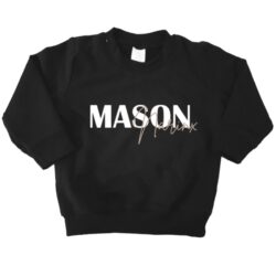 sweater zwart achternaam