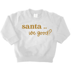 sweater wit opdruk goud santa sweater wit opdruk goud santa