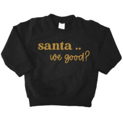 sweater zwart santa we good goud sweater zwart santa we good goud