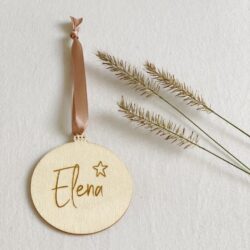 kerstbal hout ster kerstbal hout ster