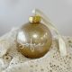 kerstbal met naam goud witte letters