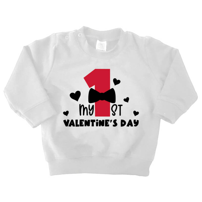 sweater wit first valentine bowtie