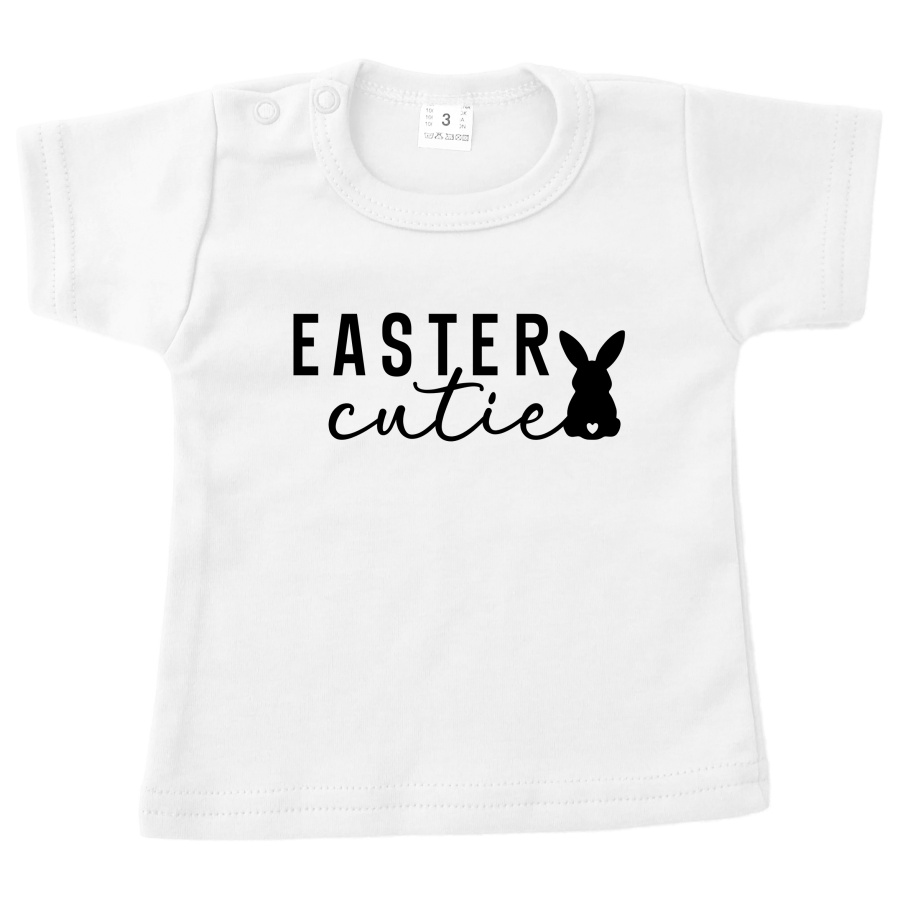 baby shirt pasen easter cutie wit