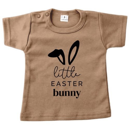 baby shirt pasen little easter bunny mokka