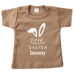 baby shirt pasen little easter bunny mokka wit baby shirt pasen little easter bunny mokka wit