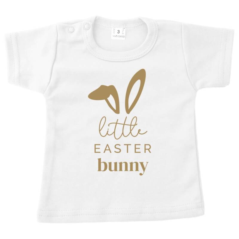 baby shirt pasen little easter bunny wit opdruk zand baby shirt pasen little easter bunny wit opdruk zand
