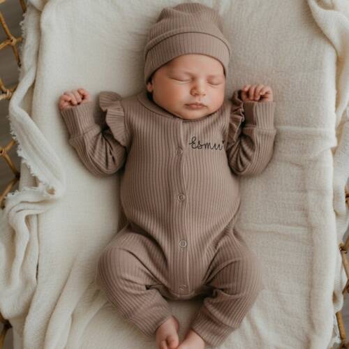 boxpakje met naam rib taupe boxpakje met naam rib taupe