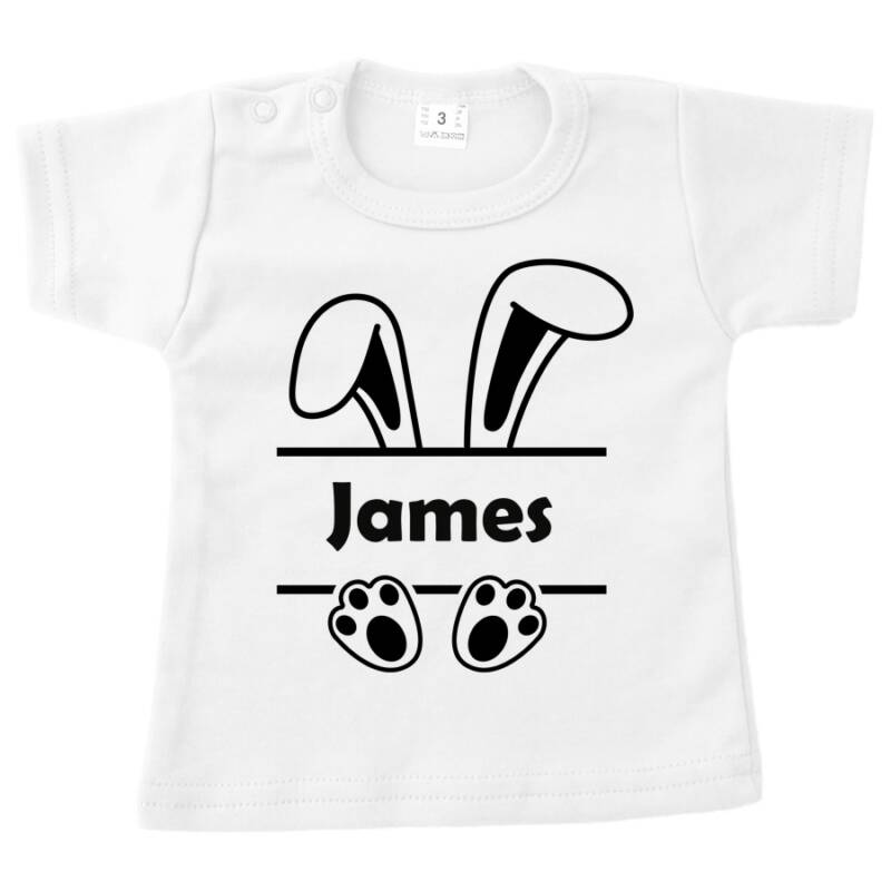 shirt pasen met naam wit